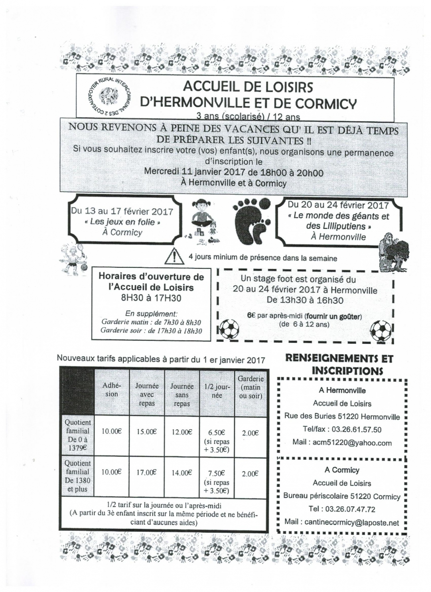 Centre de loisirs Enfance & Éducation  Cormicy  Communauté de