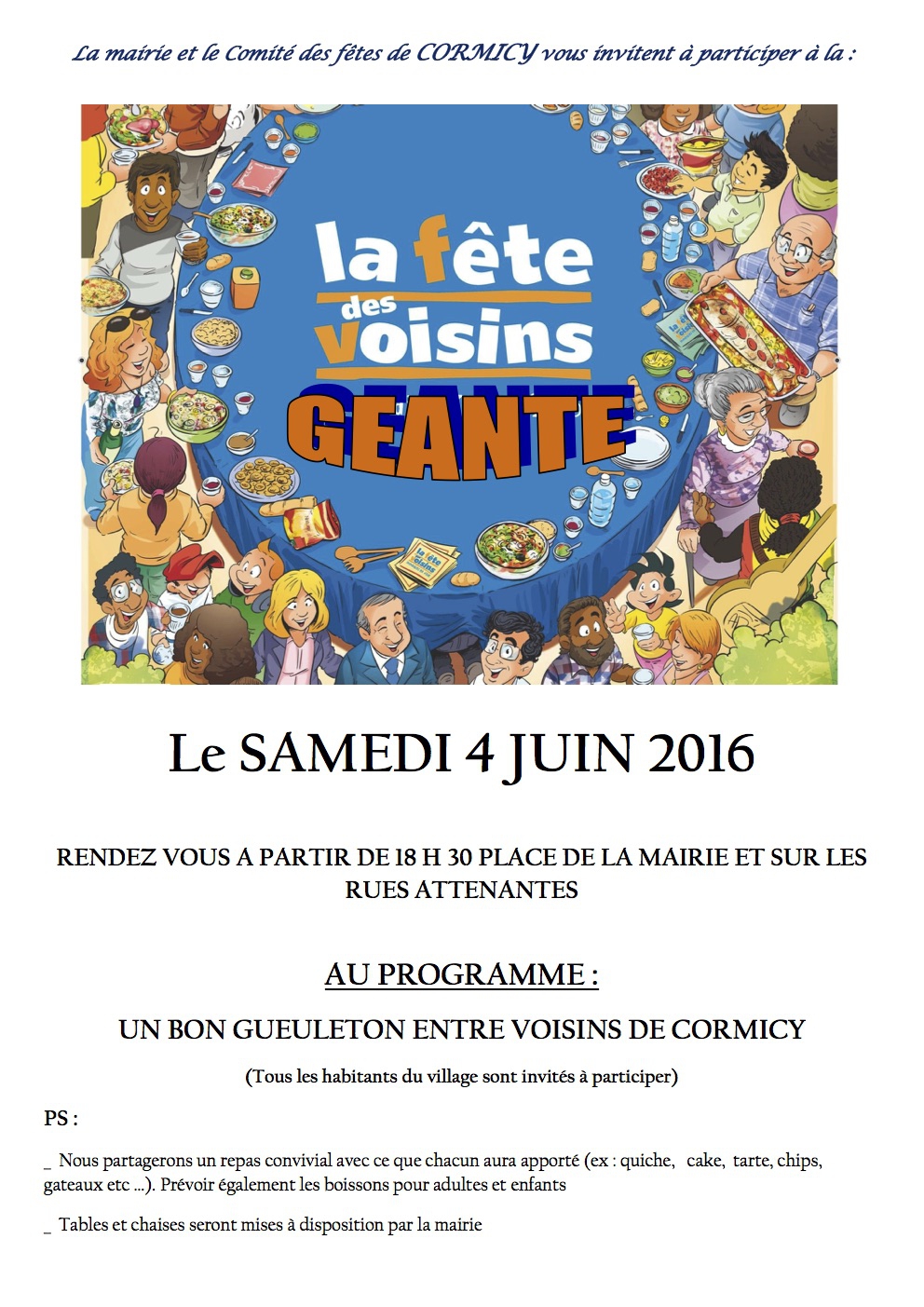 La Fete Des Voisins Geante Actualites Cormicy Communaute